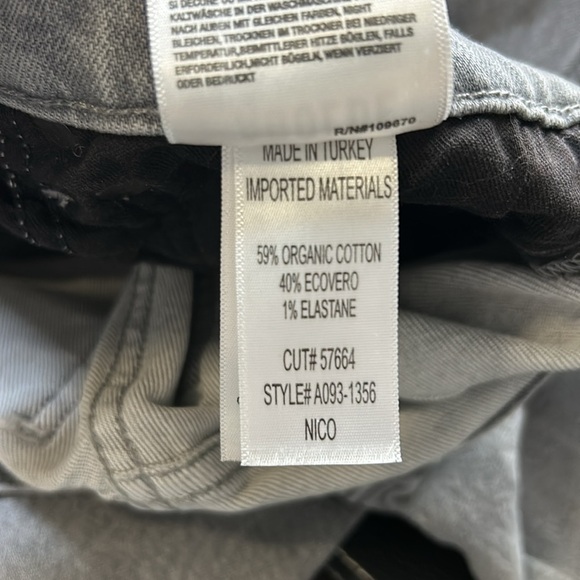 AGOLDE Nico High Rise Skinny Jeans Grey Sz 24 Organic Cotton Stretch NEW - Picture 11 of 15